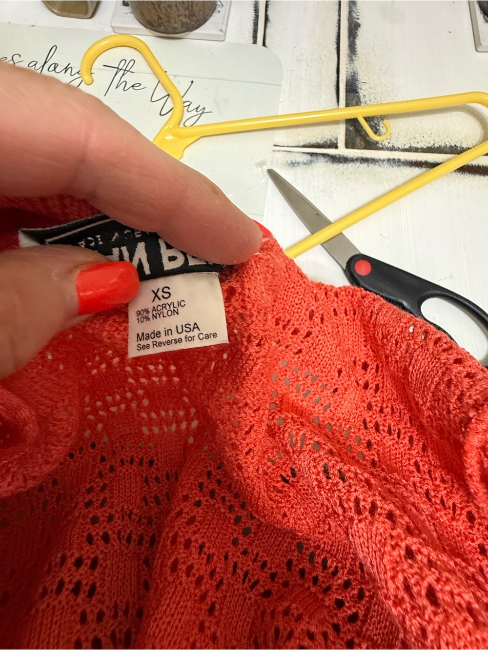 San Remo Women’s Coral Knit Button-Up Cardigan Sweater Size:XS - Picture 6 of 7